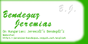 bendeguz jeremias business card